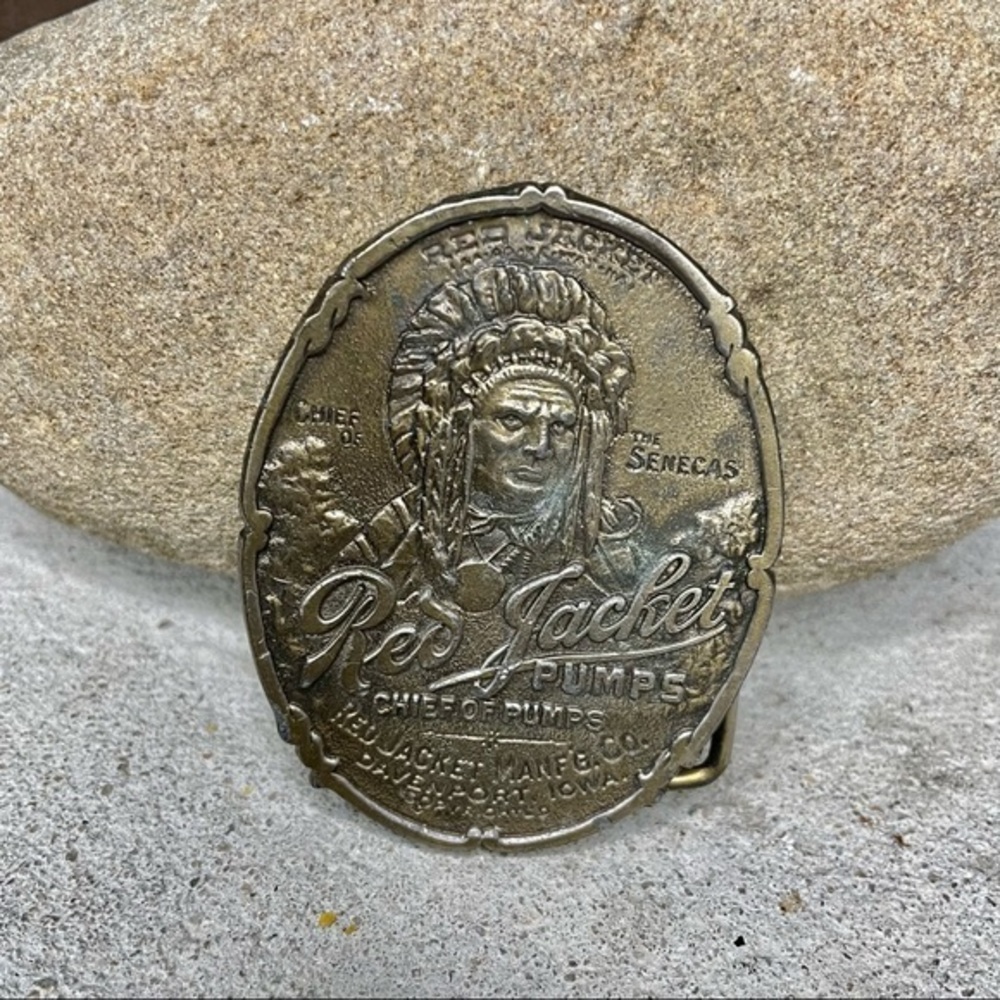 Vintage Belt Buckle Red Jacket